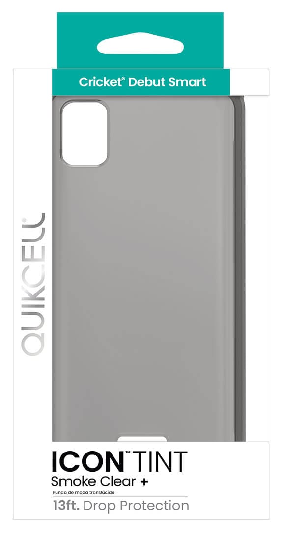 Quikcell ICON TINT Transparent Protective Case - Cricket Debut Smart - Smoke