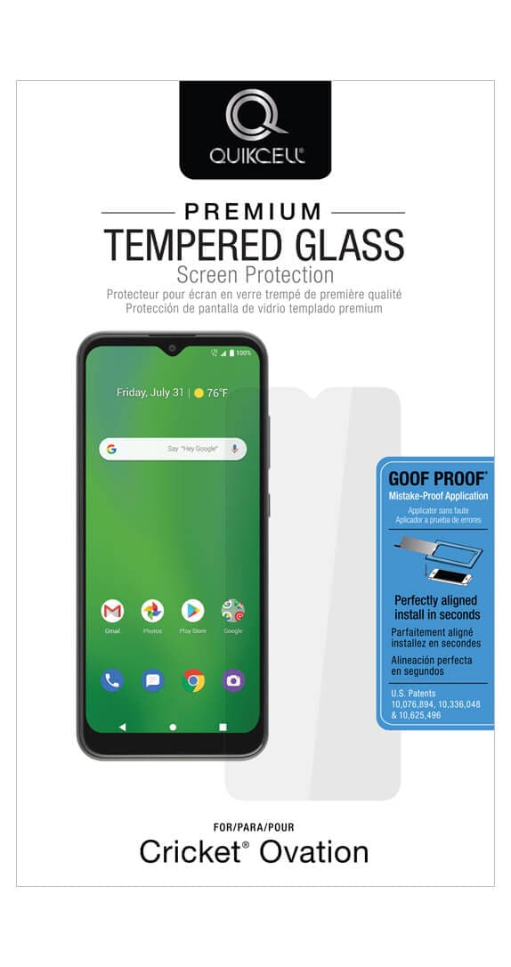 QuikCell Tempered Glass for Cricket Ovation